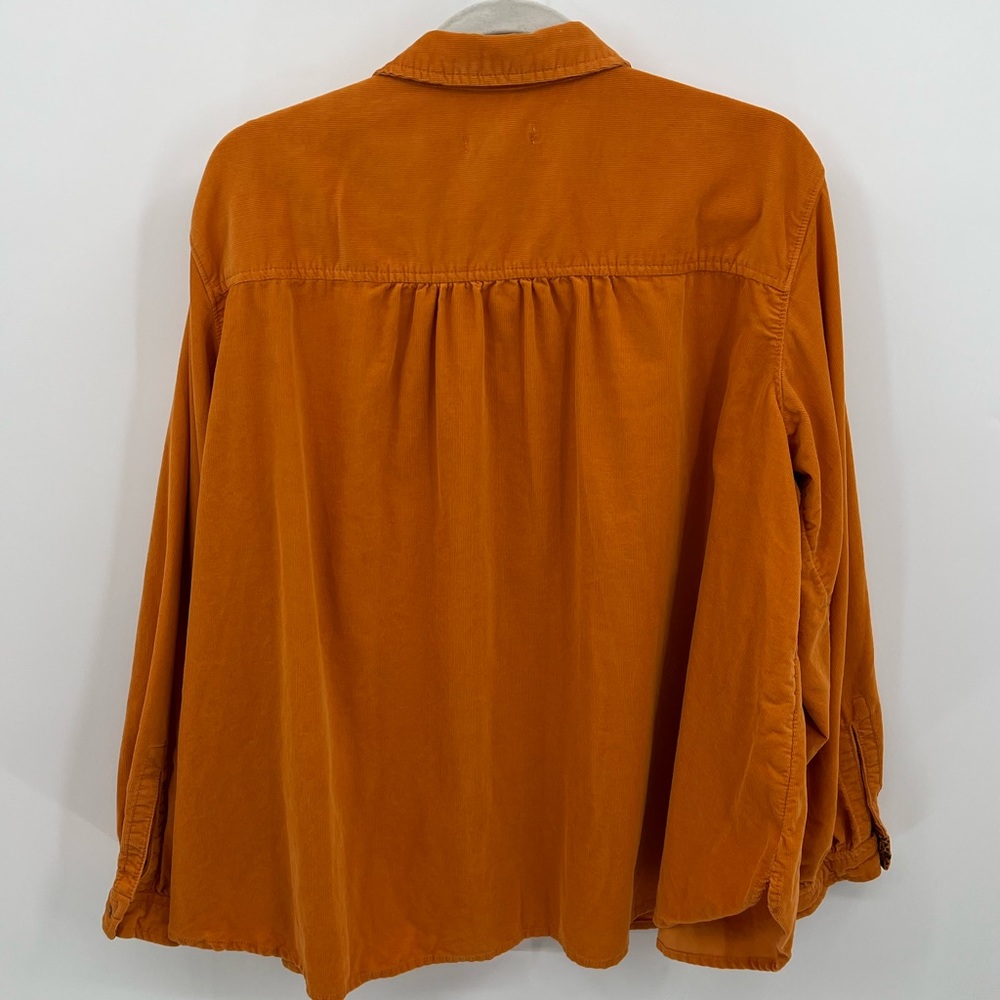 Pilcro and the Letterpress Sigourney orange corduroy shirt - Picture 3 of 9